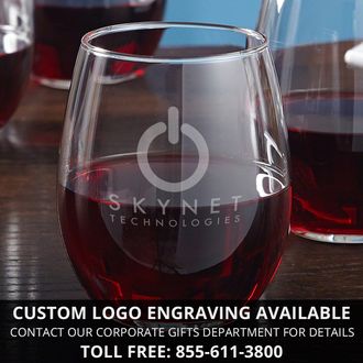 Oakmont Engraved Stemless Wine Glasses, Size: One Size