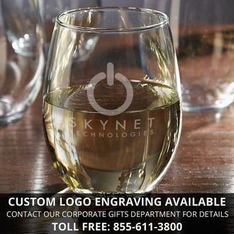 Oakmont Engraved Stemless Wine Glasses, Size: One Size