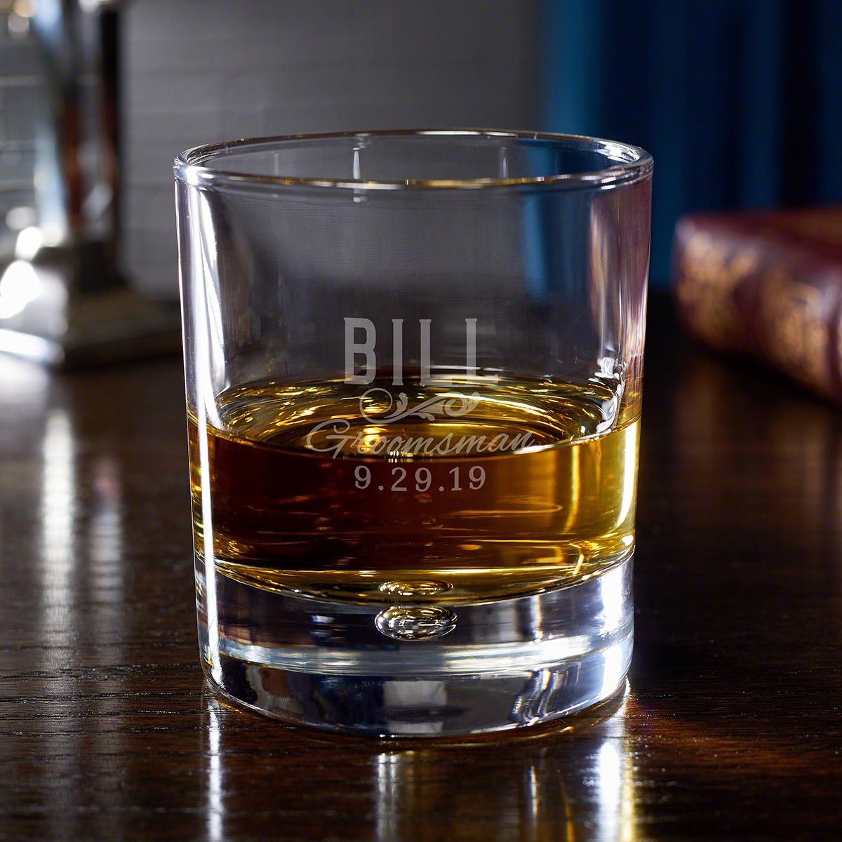 Classic Groomsman Gift Personalized Whiskey Glass