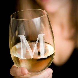 Personalized Monogram Stemless Wine Glasses (set of 4)