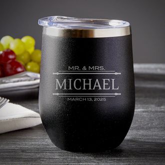 Custom Wine Tumbler, Personalized Wine Tumbler, Engraved Wine