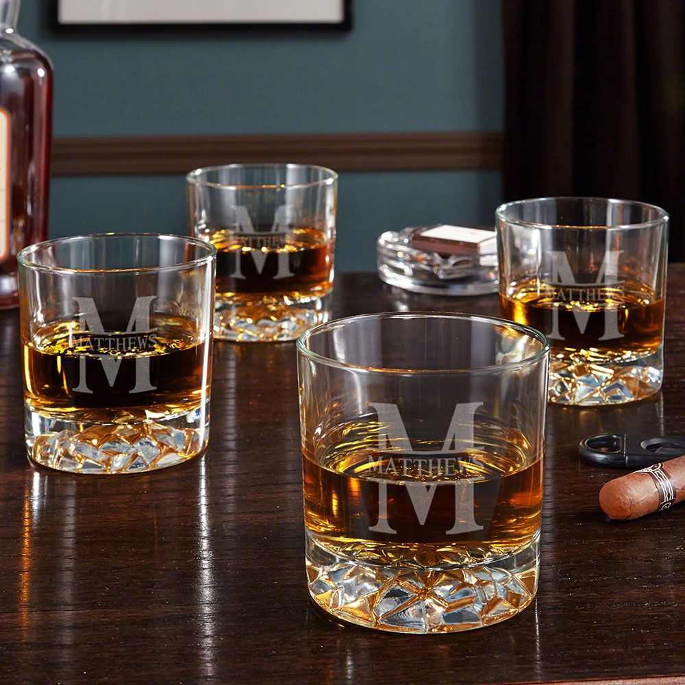Invicta Gear Set of 4 Shot Glasses- 2oz + 4 Whiskey Glasses(IG0310)