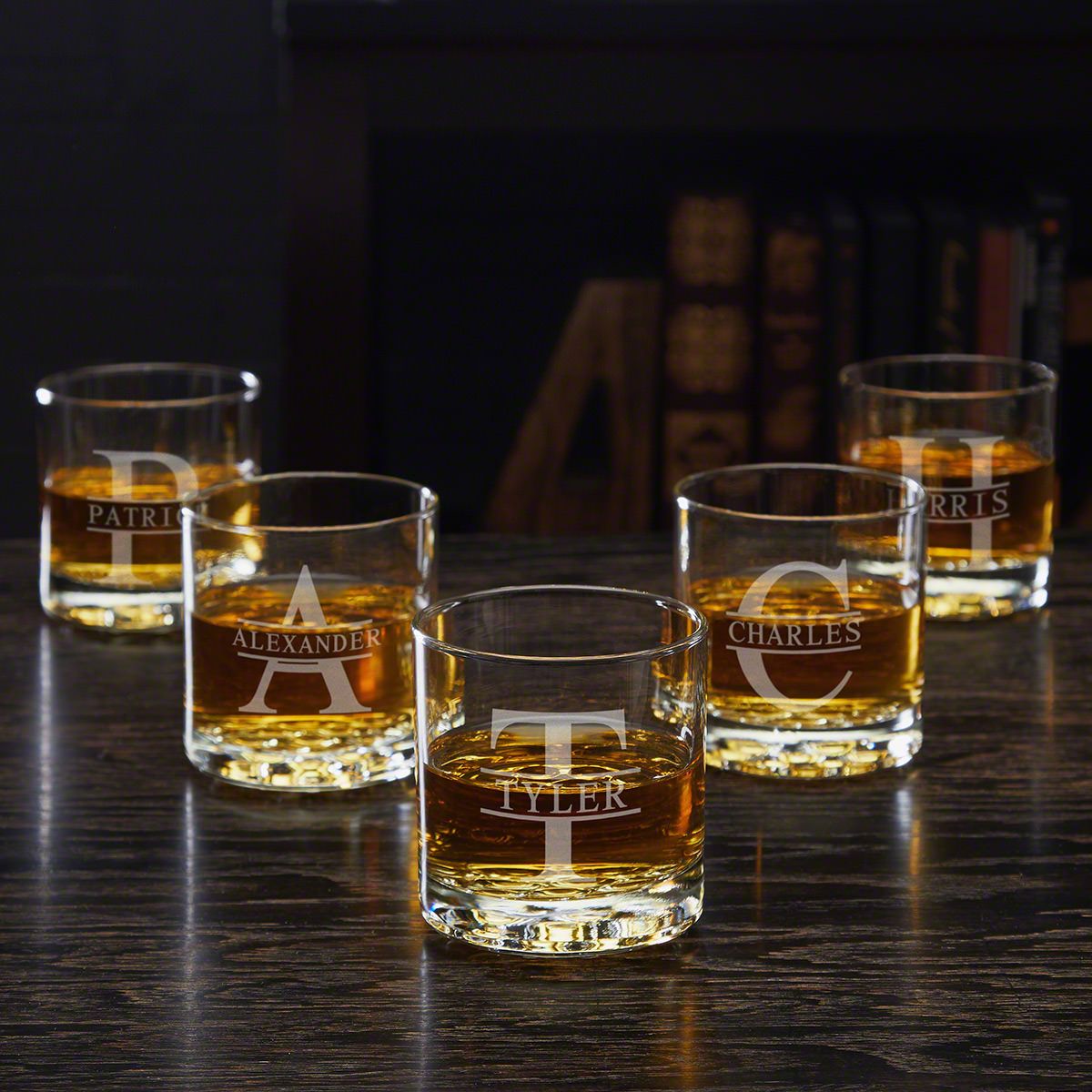 Oakmont Personalized Groomsmen Whiskey Glasses  Set of 5