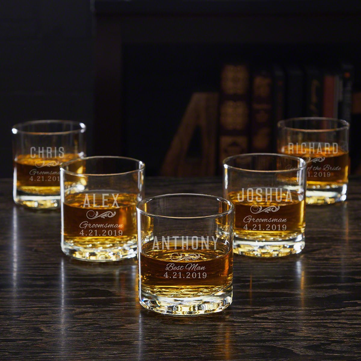 Personalized Whiskey Glasses Set of 2, Custom Whiskey Glasses, Monogrammed  Glass, Scotch, Groomsman Gift, Wedding Gift, Best Man, Bourbon 