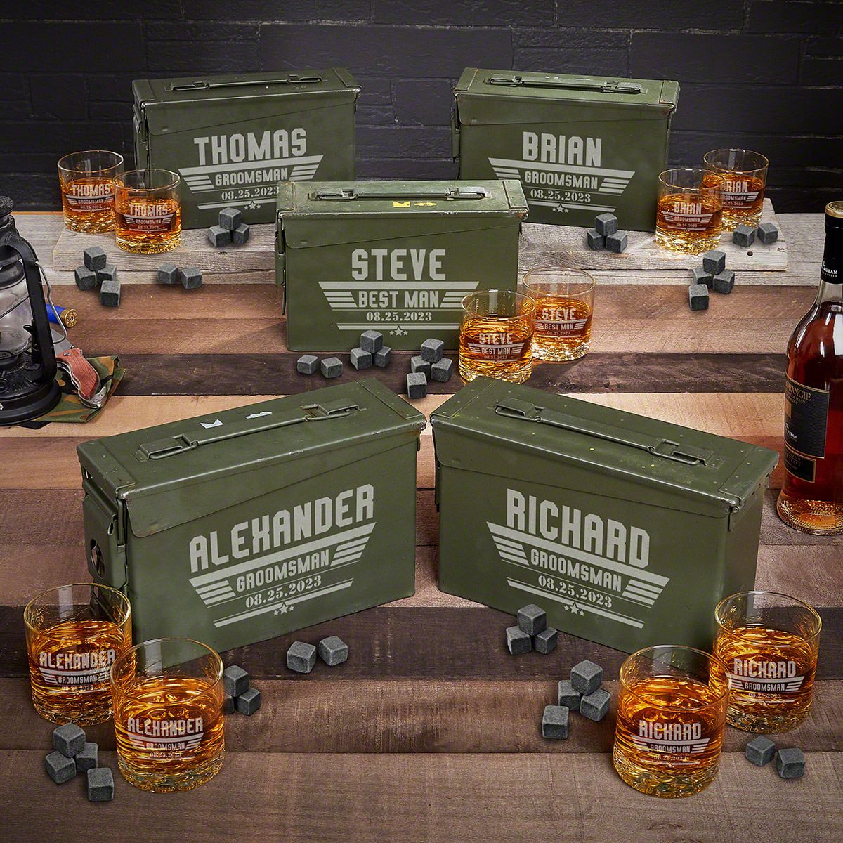 Personalized Pint Set Ammo Can