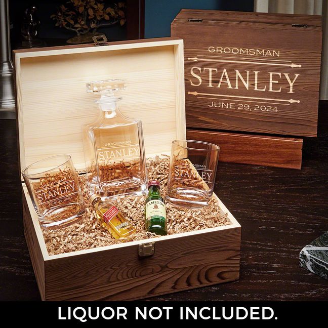 Stanford Personalized Whiskey Carson Decanter Set with Eastham Glasses ...
