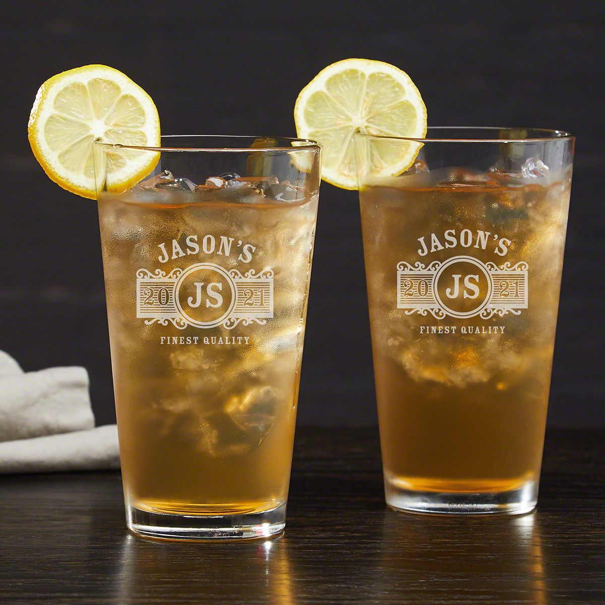 Personalized Long Island Iced Tea Glasses - Home Wet Bar