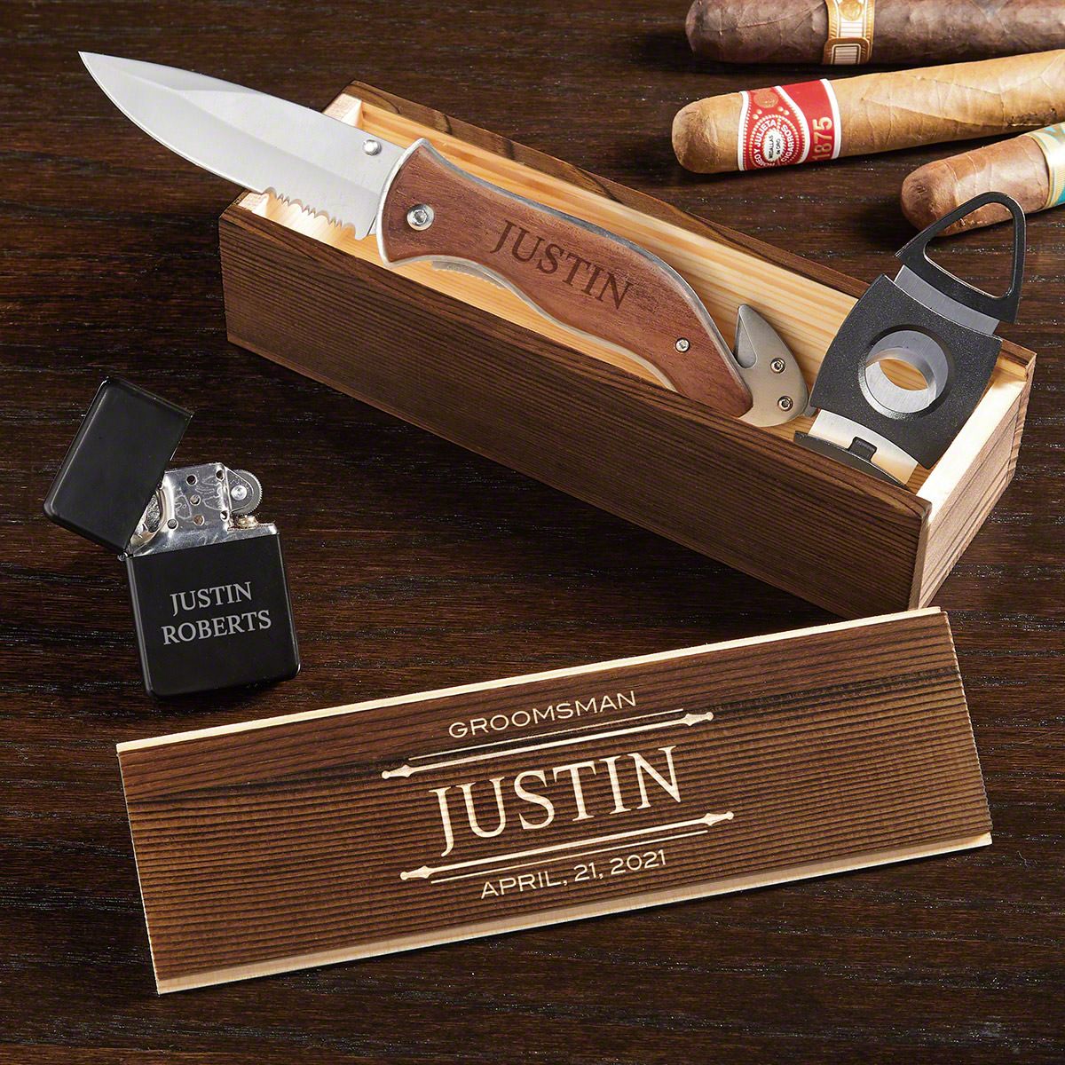 Cigar Tube With Engraving Cigar Box Personalized Gift Groom Gift Idea Best  Man Wedding Birthday 