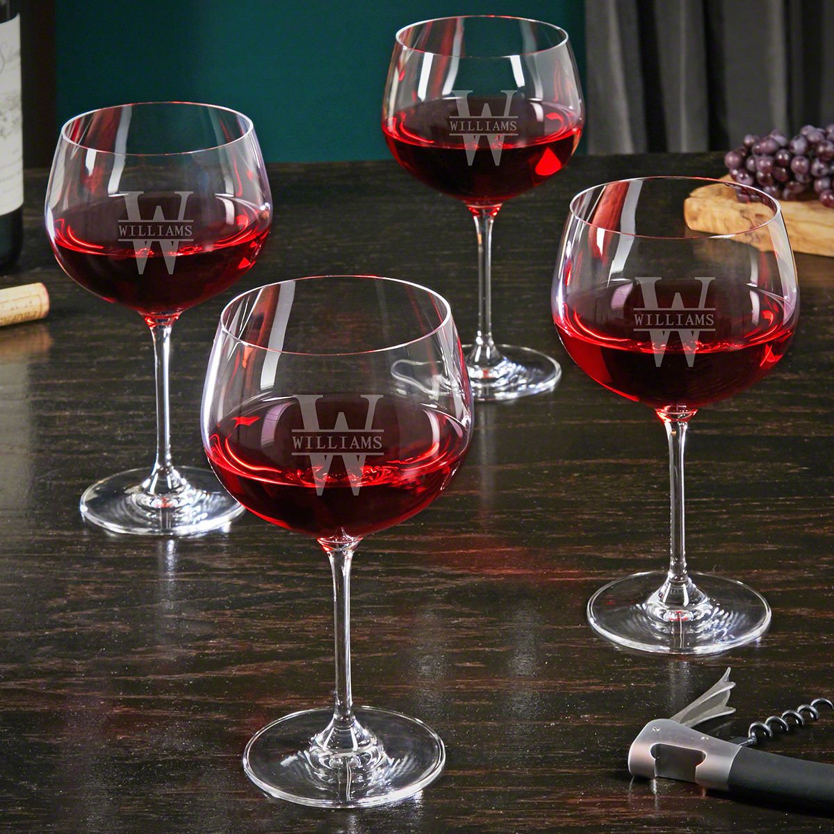 Personalized Wine Glasses - Set of 4