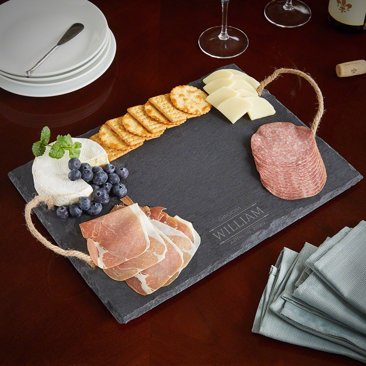 Stanford Slate Personalized Cheese Board