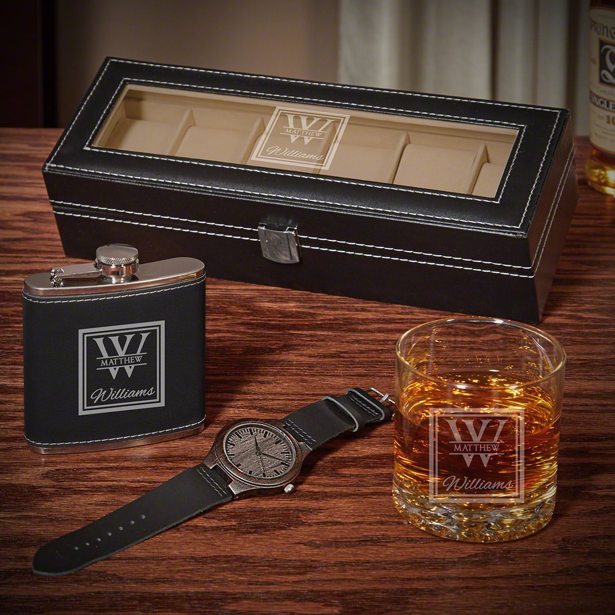 Oakhill Personalized Whiskey and Watch