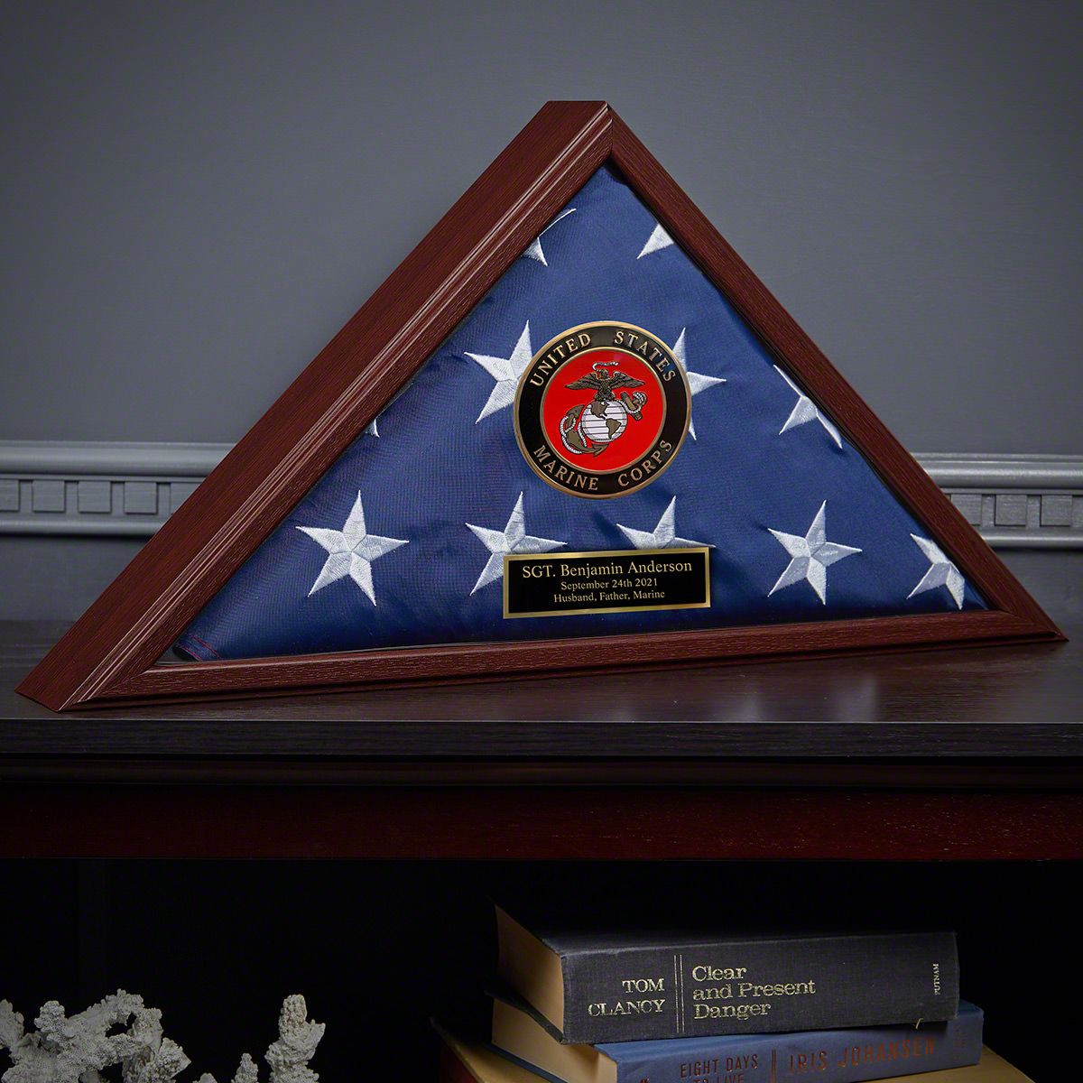 Custom Cherry Flag Case US Marine Corps Gift - Made in USA