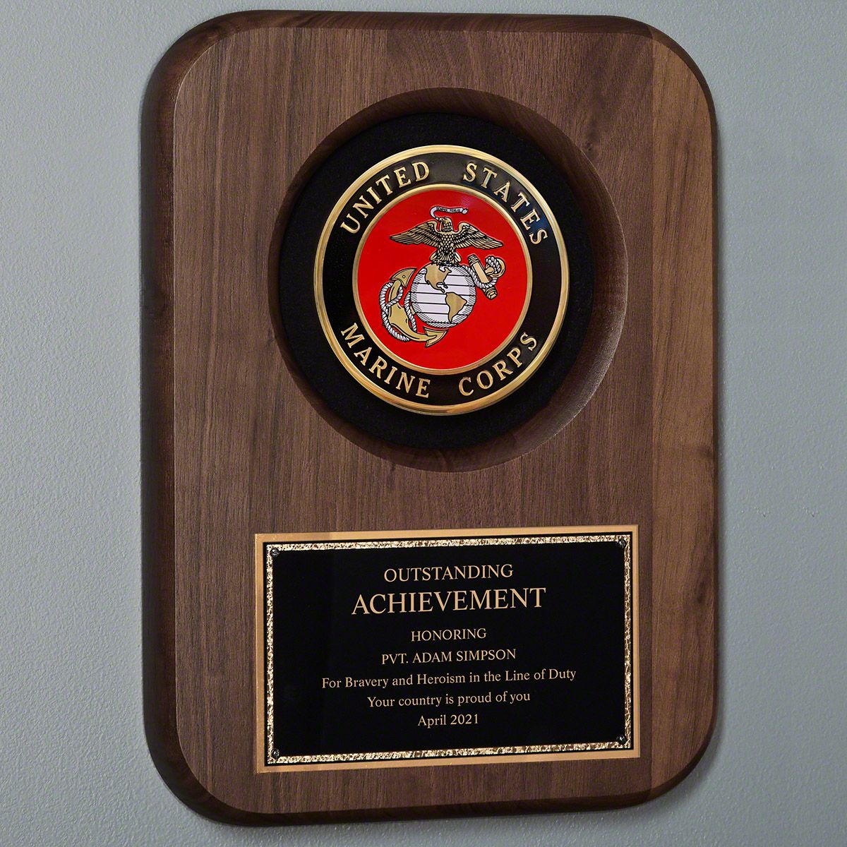 Marine Personalized Award Plaque
