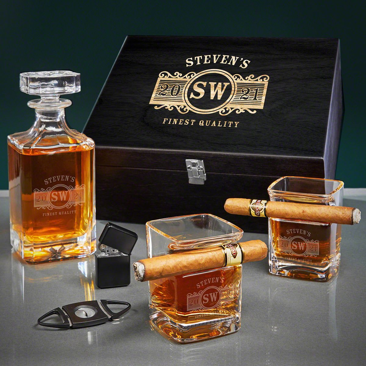 Cigar and Whiskey Gift Set