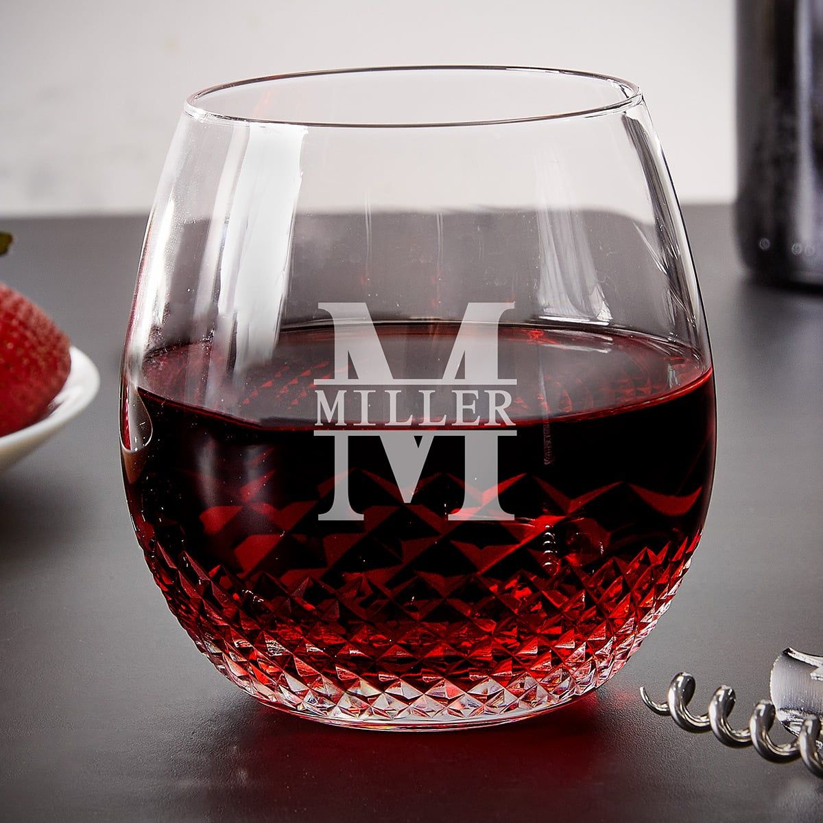 Avignon Custom Crystal Wine Glass Stemless Wine Lover Gift - Home Wet Bar
