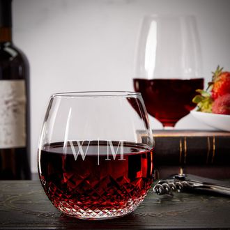 Avignon Custom Crystal Wine Glass Stemless - Gift for Wine Lover