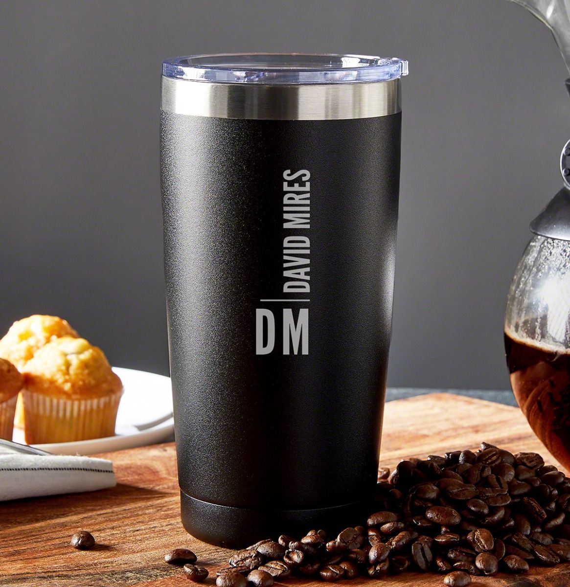 Stainless Steel Insulated Personalized Coffee Tumbler - Calvin