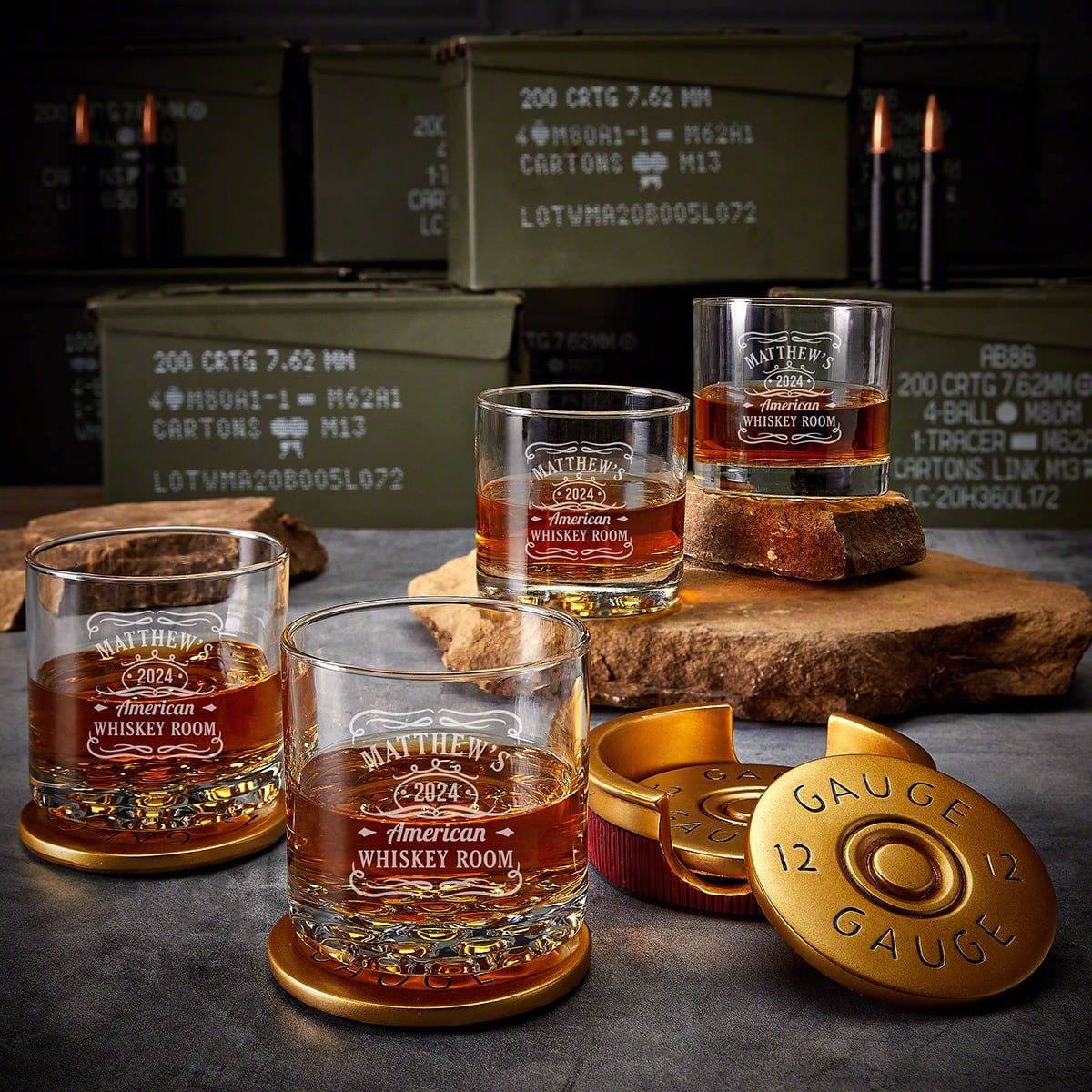 Personalized Stainless Whiskey Glass 