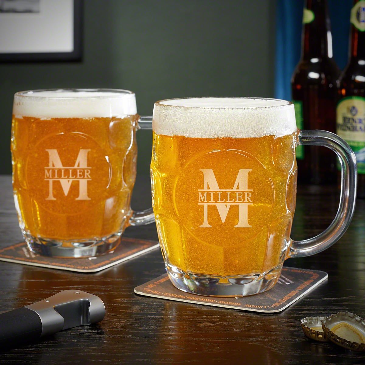 Custom design Beer Mugs~Set of Two – Doolittle Custom Engraving LLC