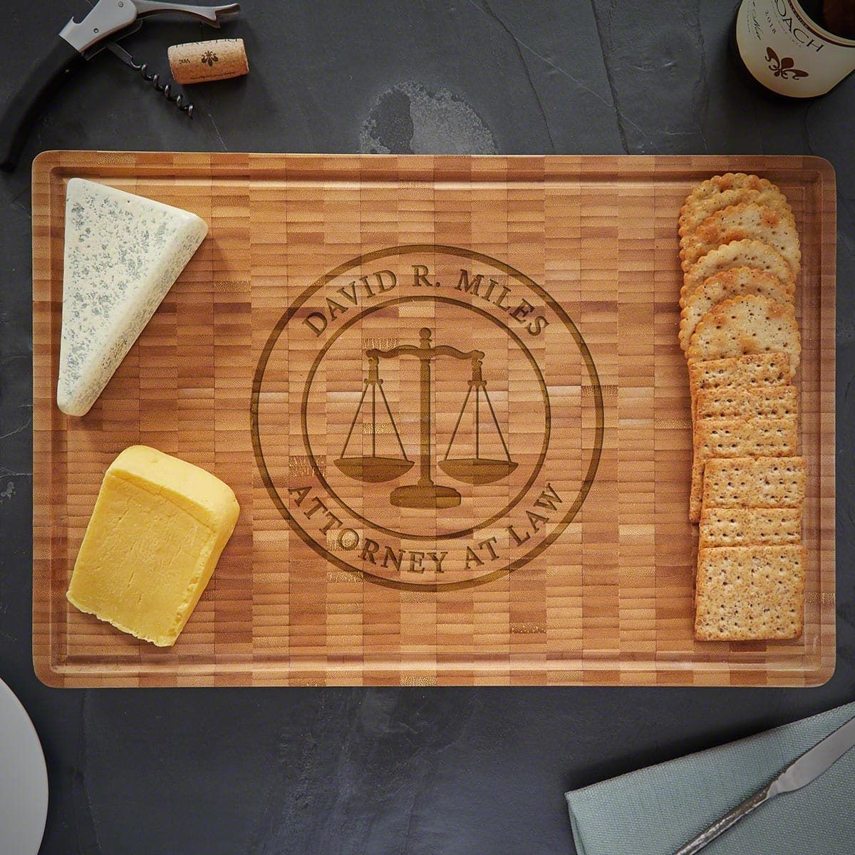 Kitchen Rules Laser Etched Bamboo Cutting Board 