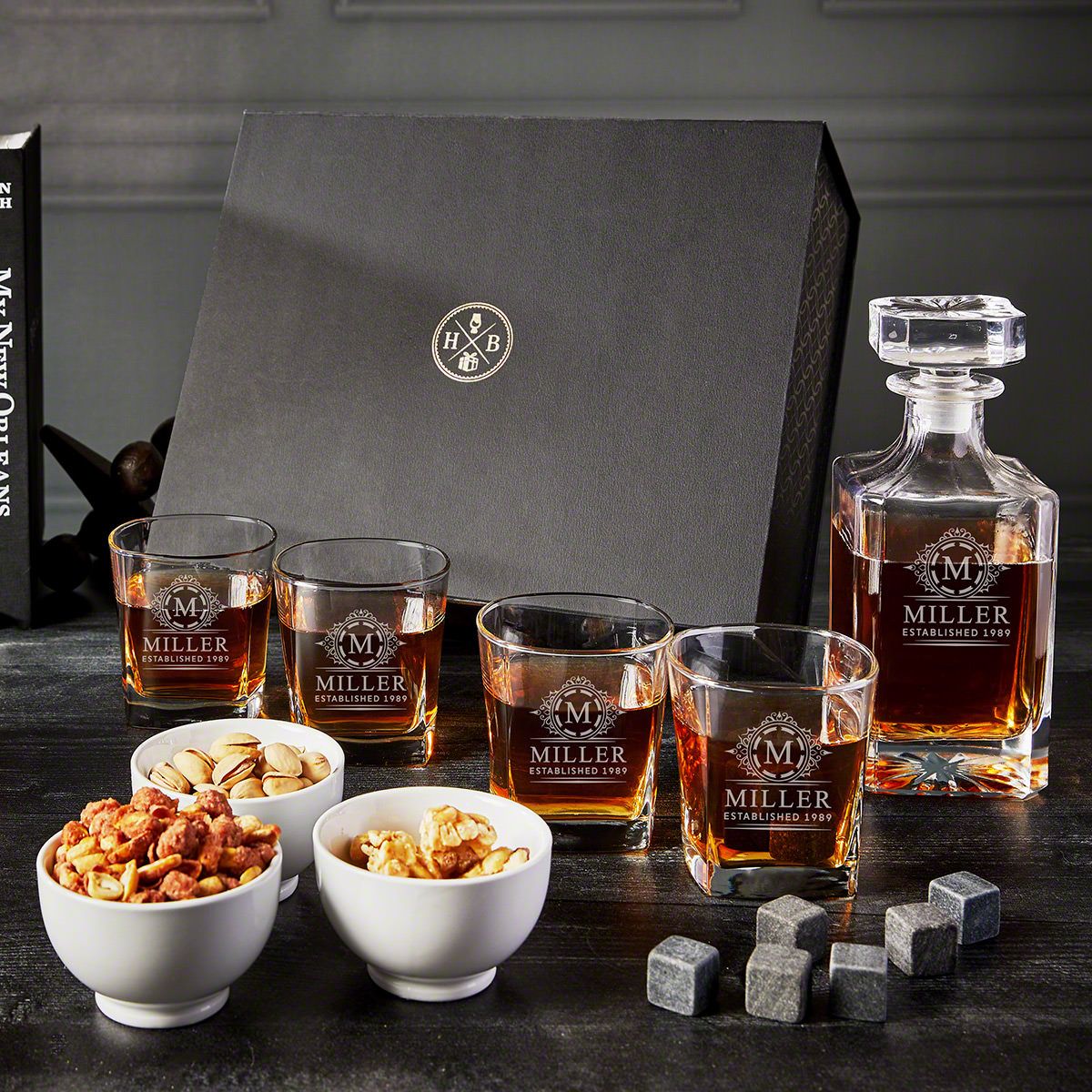 Hamilton Engraved Luxury Food & Whiskey Gift Set - 11 pc