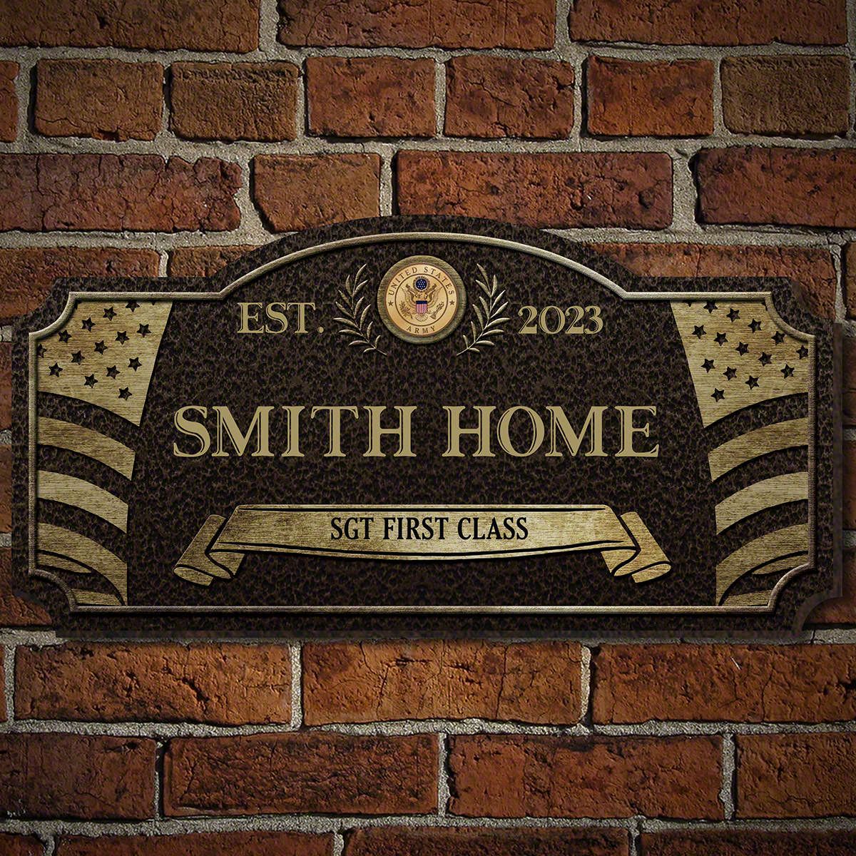 US Army Customizable Home of the Free Sign