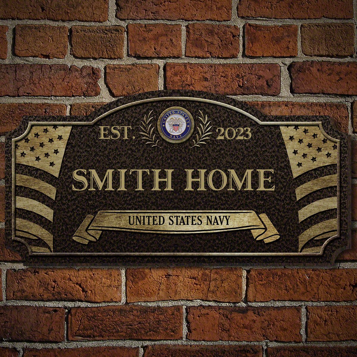 US Navy Customizable Home of the Free Sign