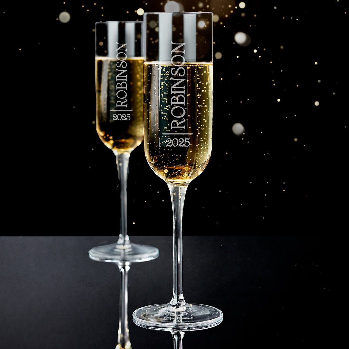 Luigi Bormioli® Square Monogram Personalized Modern Champagne