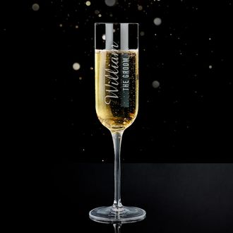 Brumate Champagne Flute Monogram Champagne Flute Laser Engraved