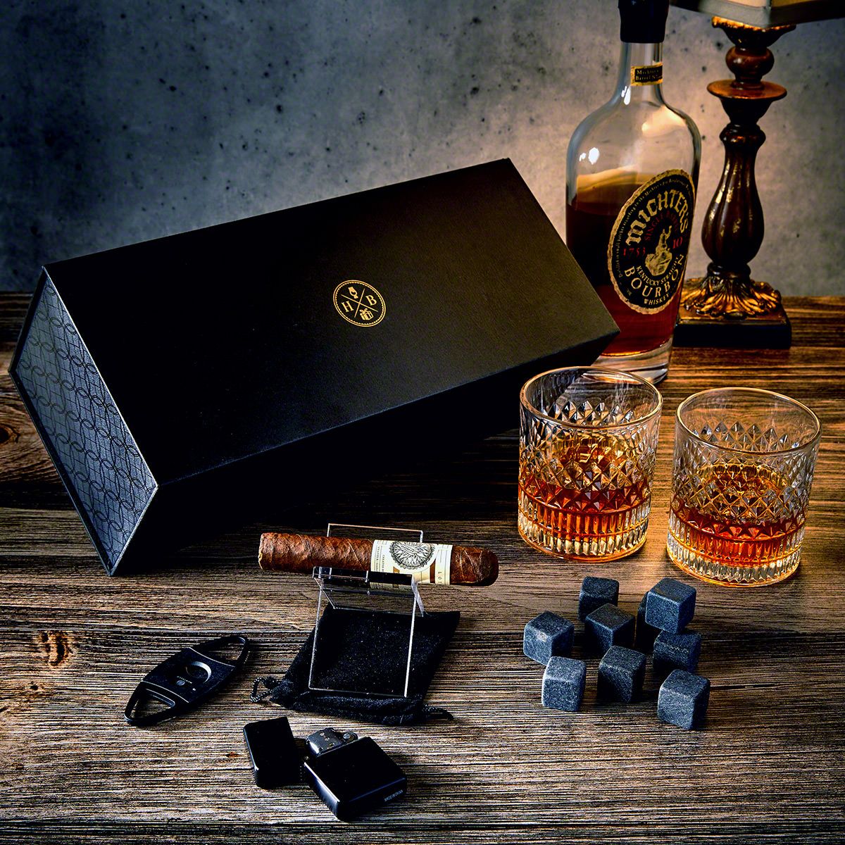 1240 Whiskey & Cigar Case Gift Set