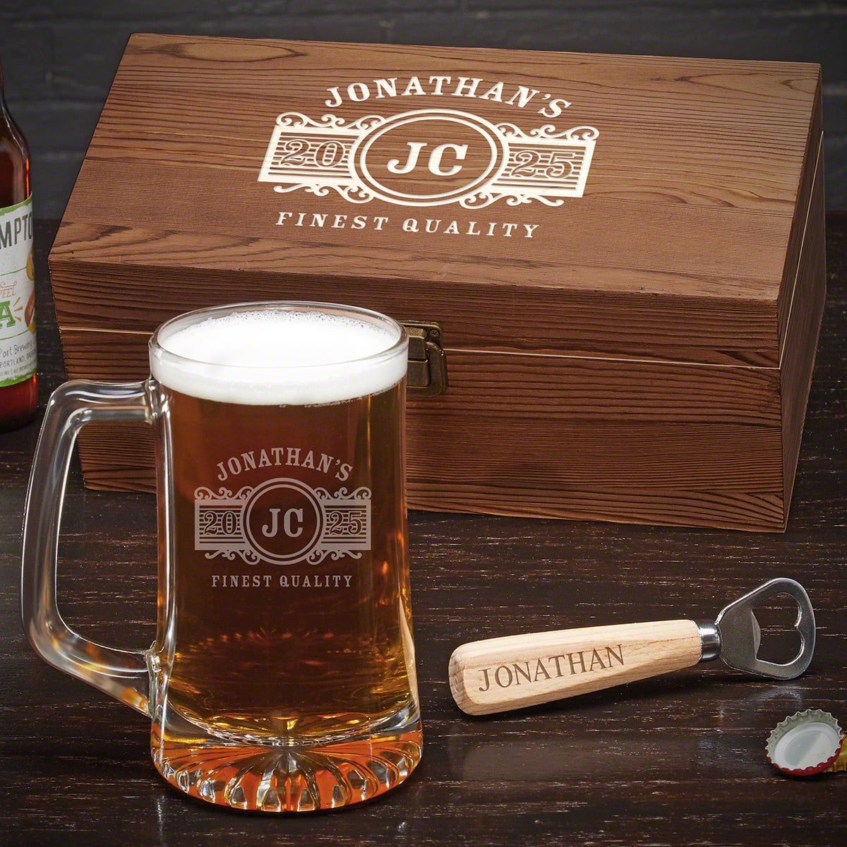 Personalized beer set- great Wedding party gift