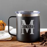 Custom Engraved Stainless Steel Coffee Tumbler by Lifetime Creations:  Personalized Coffee Mug, Personalized Coffee Travel Mug SHIPS FAST 