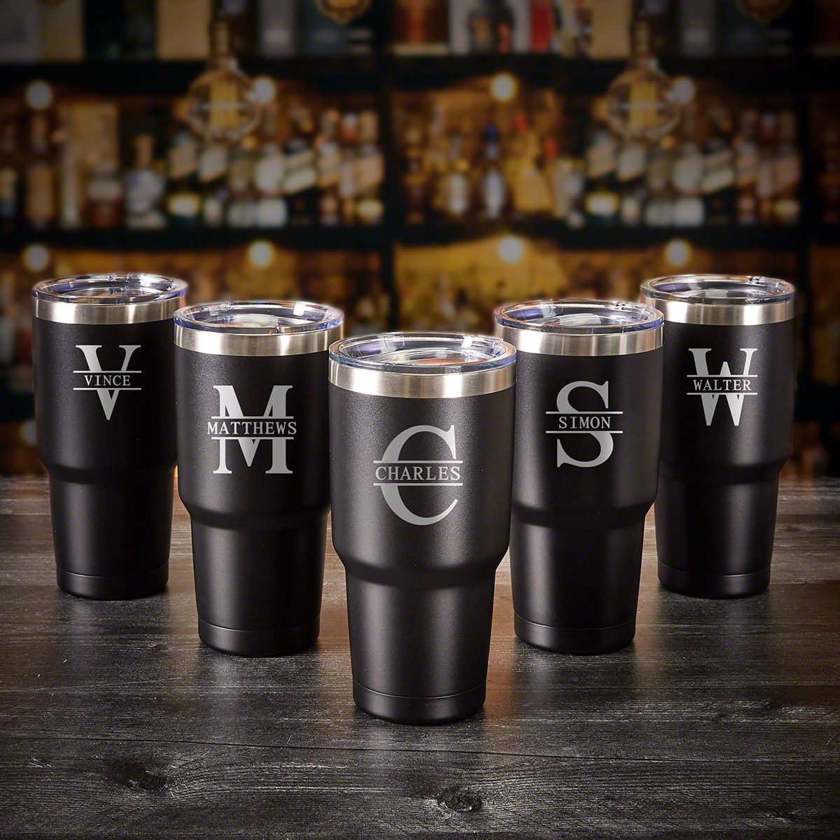 Personalized Add You Custom Text Tumber - 30 oz Tumbler with  Lid - Stainless Steel -Laser Engraved - Vacuum Insulated - Custom Tumbler  -: Tumblers & Water Glasses