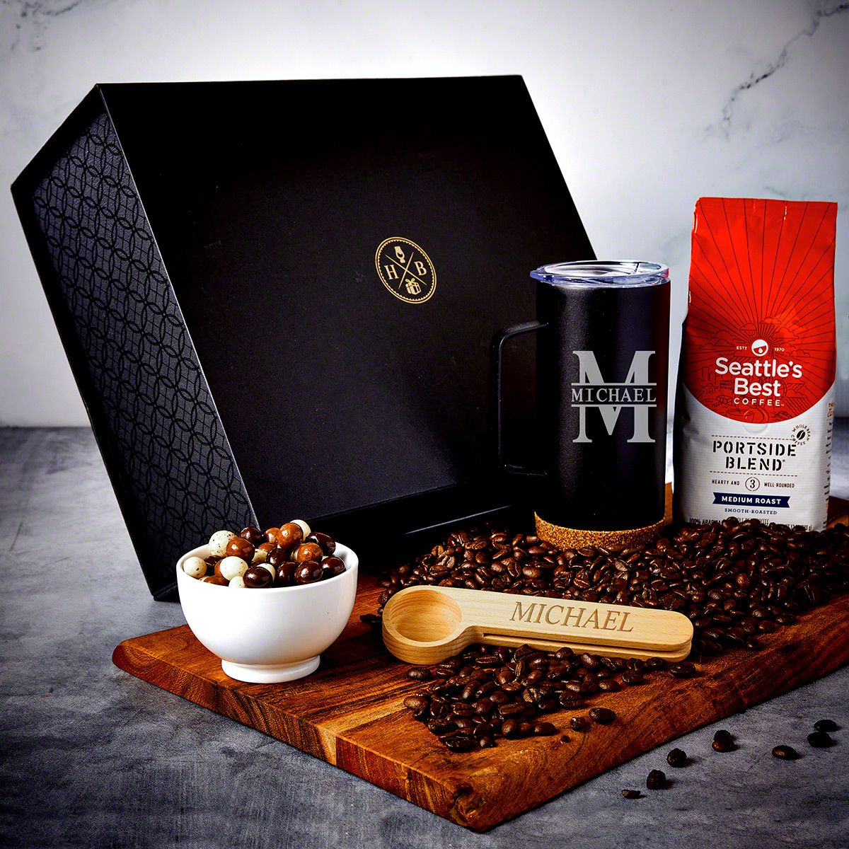 Oakmont Personalized 6 PC Luxury Coffee Mug Gift Set Home Wet Bar Customize: Yes