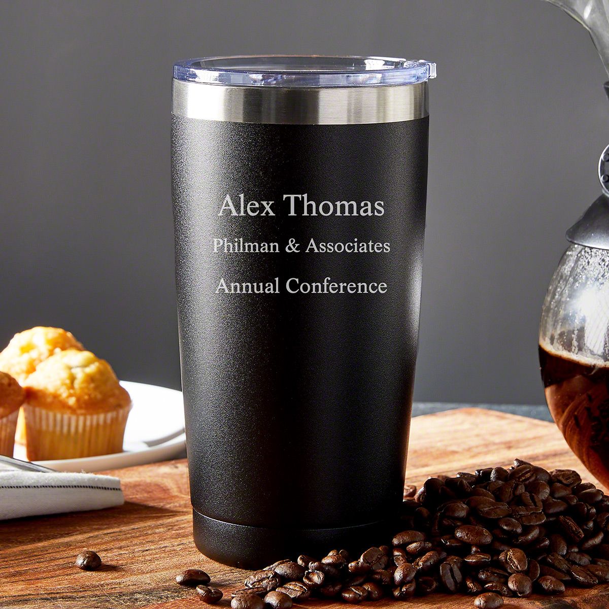 Personalized Gifts For Men - 20 Oz. Custom Tumblers w/Lid, Black -  Insulated Travel Coffee Mugs - Op…See more Personalized Gifts For Men - 20  Oz.