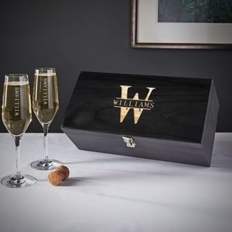 Custom Gift Boxes, Corkcicle Gold Champagne Flute