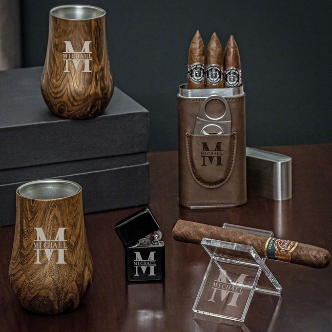 Personalized Gifts for Cigar Lovers Oakmont Neat Set - 6pc