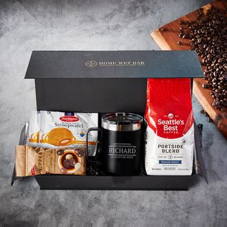 Custom 6pc Travel Coffee Mug with Handle Luxury Boxed Set - Home Wet Bar