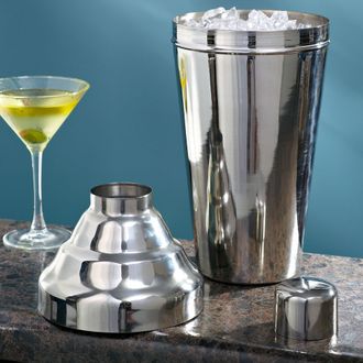 Stainless Steel Cocktail Shaker Drink Mixer w/ 15 Dial-a-Drink