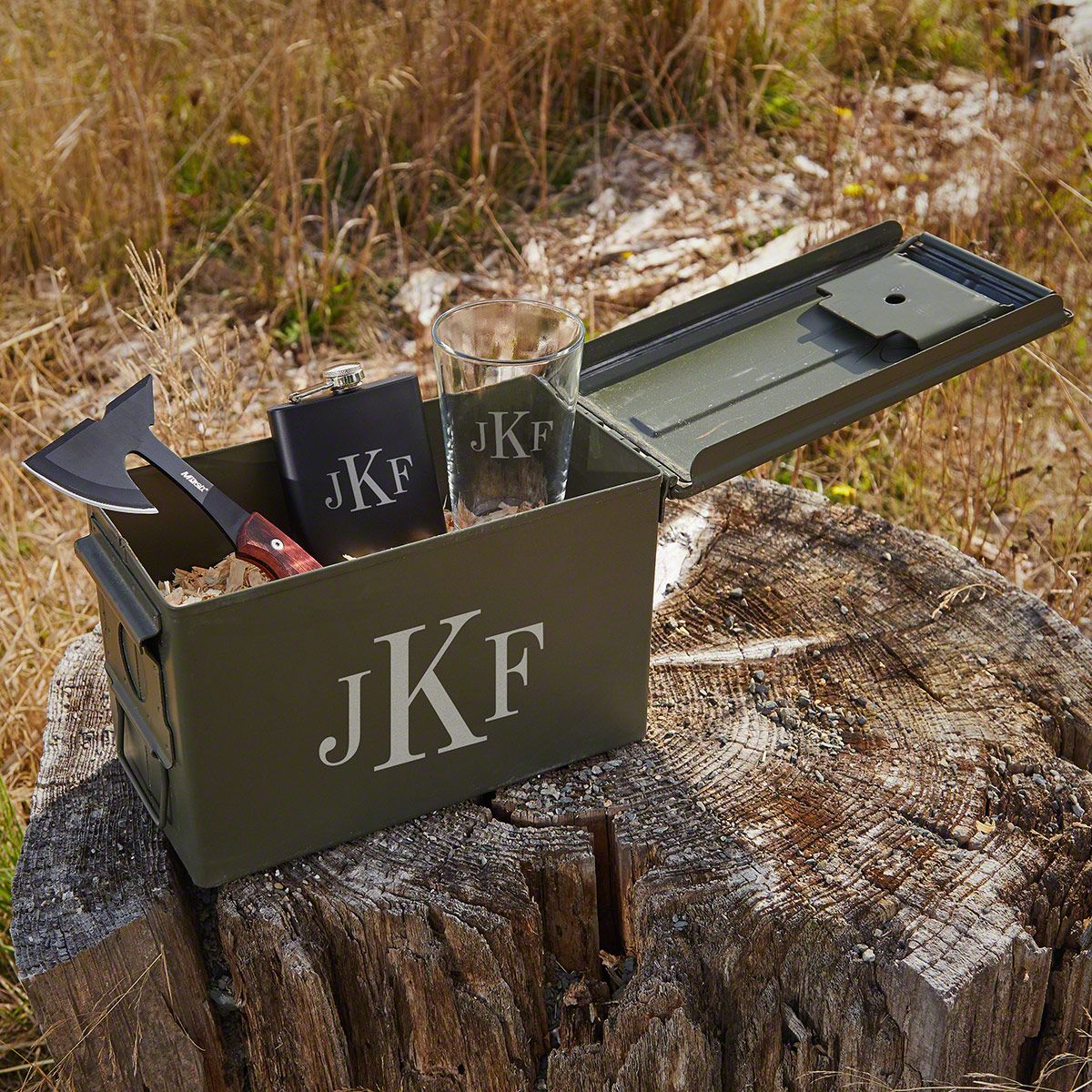 Classic Monogram Hatchet and 50 cal Ammo Can Gift Set