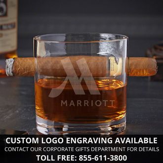 Cigar Glass - Whiskey Glass with Cigar Holder