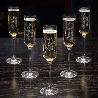  Personalized Wedding Champagne Flutes for Bride and